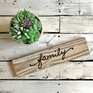 Rustic Reclaimed Wood Family Sign